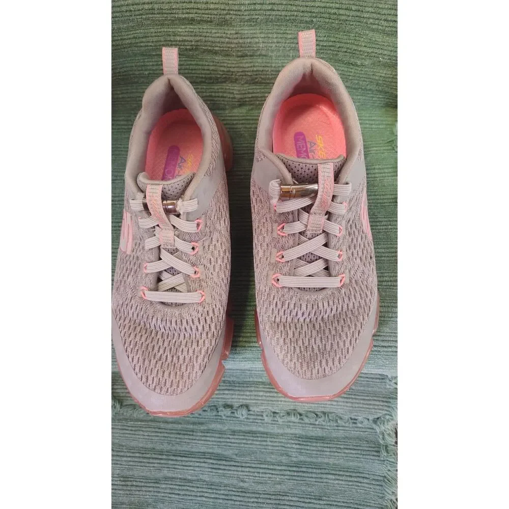 Skechers Skech-Air Women’s Running Shoes Sneaker Mauve Gray Pink Size 6